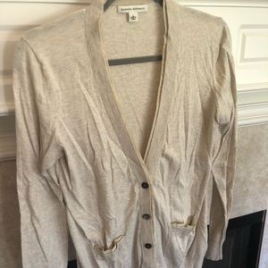 Cream sweater with satin lining detail